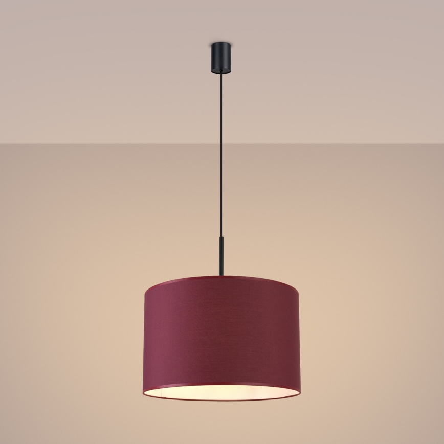 Hanglamp aan snoer NEVIA 1xE27/15W/230V Ø 40 cm rood