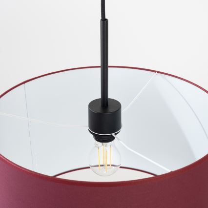 Hanglamp aan snoer NEVIA 1xE27/15W/230V Ø 40 cm rood