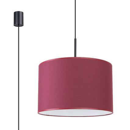Hanglamp aan snoer NEVIA 1xE27/15W/230V Ø 40 cm rood