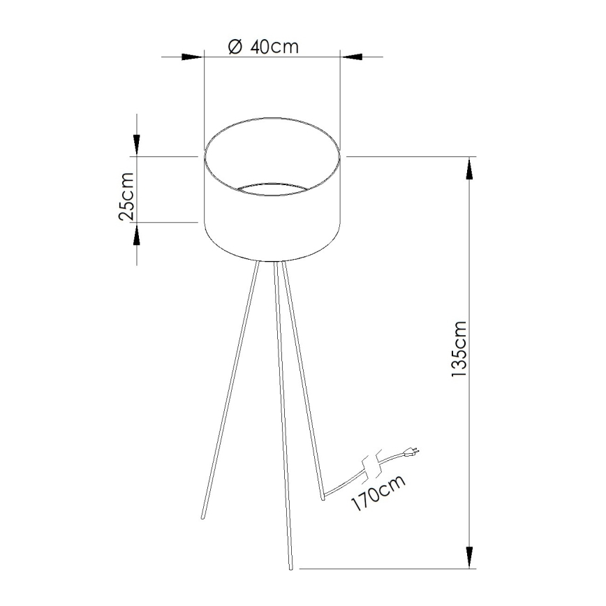 Vloerlamp NEVIA 1xE27/15W/230V beige/marmerdecor