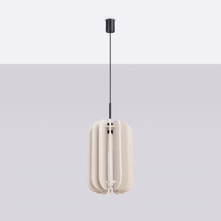 Hanglamp met snoer MULA 1xE27/15W/230V Ø 27 cm crème