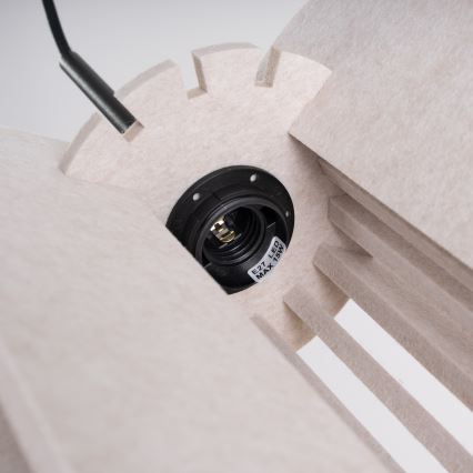 Hanglamp met snoer MULA 1xE27/15W/230V Ø 27 cm crème