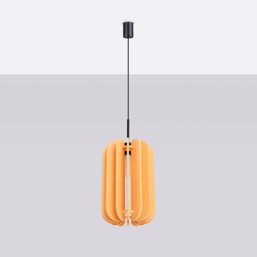 Hanglamp aan snoer MULA 1xE27/15W/230V Ø 27 cm geel