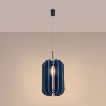 Hanglamp met snoer MULA 1xE27/15W/230V Ø 27 cm blauw