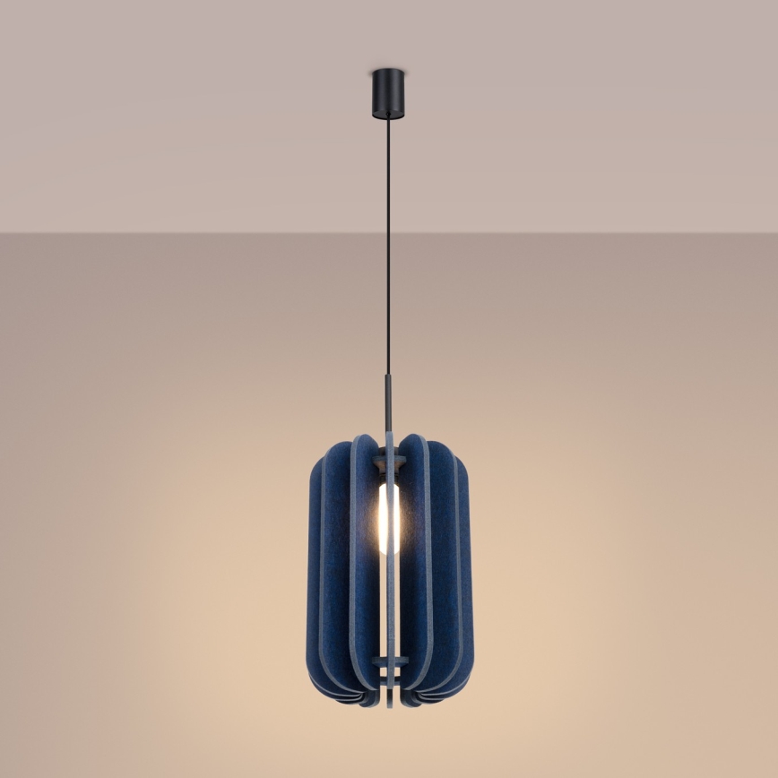 Hanglamp met snoer MULA 1xE27/15W/230V Ø 27 cm blauw