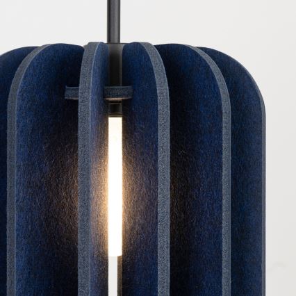 Hanglamp met snoer MULA 1xE27/15W/230V Ø 27 cm blauw