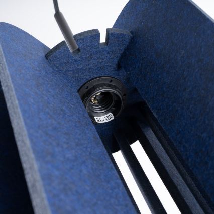Hanglamp met snoer MULA 1xE27/15W/230V Ø 27 cm blauw