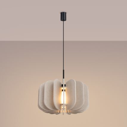 Hanglamp aan snoer MULA 1xE27/15W/230V Ø 45 cm crème