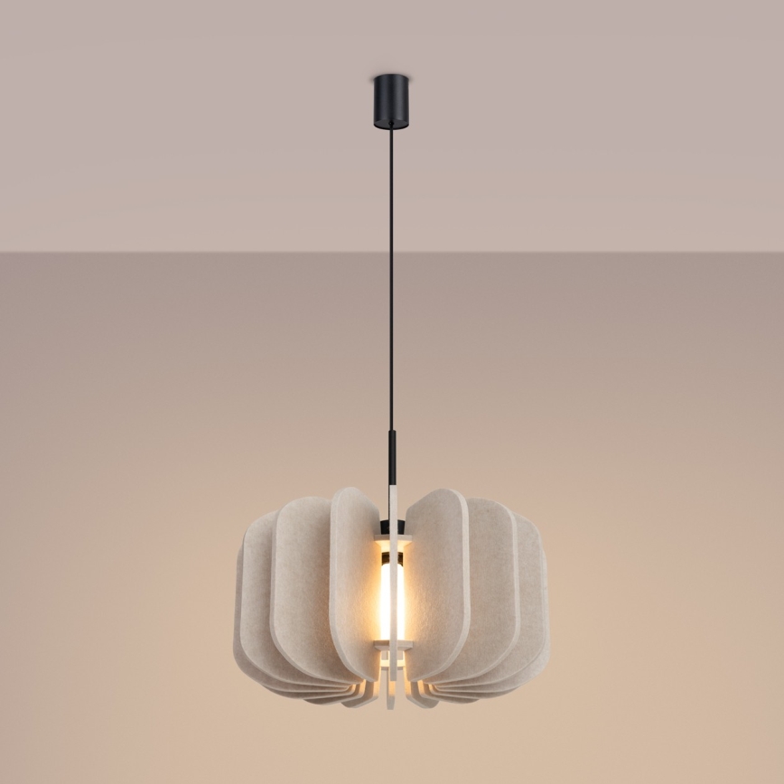 Hanglamp aan snoer MULA 1xE27/15W/230V Ø 45 cm crème