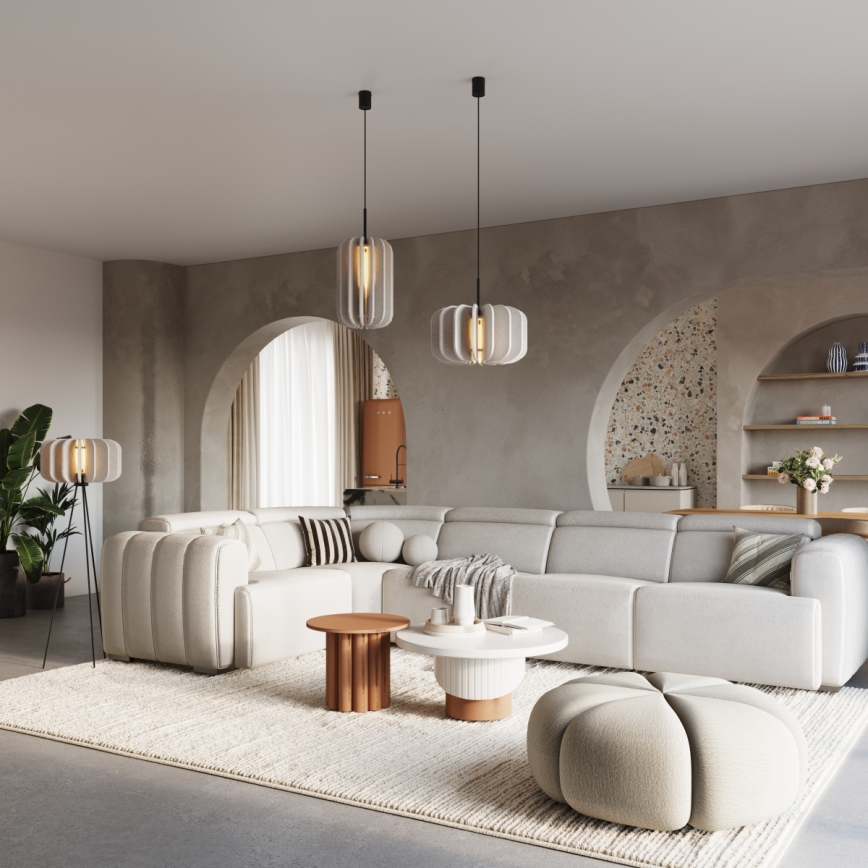 Hanglamp aan snoer MULA 1xE27/15W/230V Ø 45 cm crème