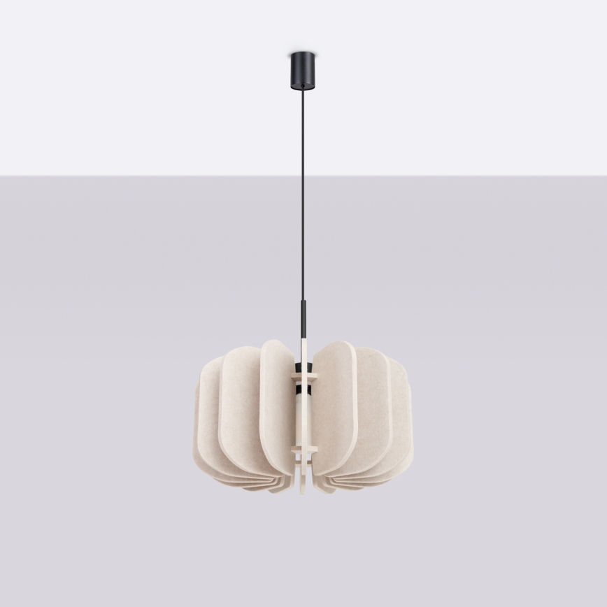 Hanglamp aan snoer MULA 1xE27/15W/230V Ø 45 cm crème