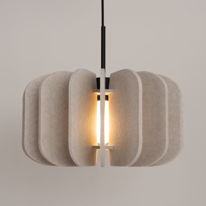 Hanglamp aan snoer MULA 1xE27/15W/230V Ø 45 cm crème