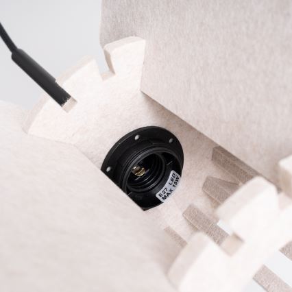 Hanglamp aan snoer MULA 1xE27/15W/230V Ø 45 cm crème