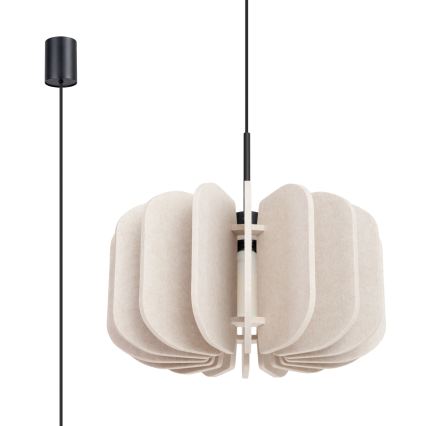 Hanglamp aan snoer MULA 1xE27/15W/230V Ø 45 cm crème