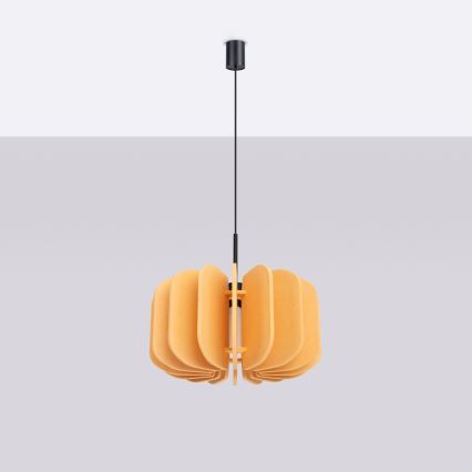 Hanglamp met snoer MULA 1xE27/15W/230V Ø 45 cm geel