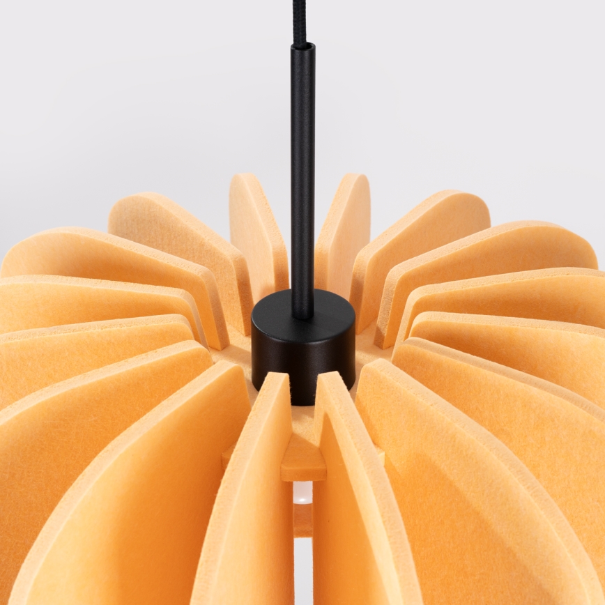 Hanglamp met snoer MULA 1xE27/15W/230V Ø 45 cm geel