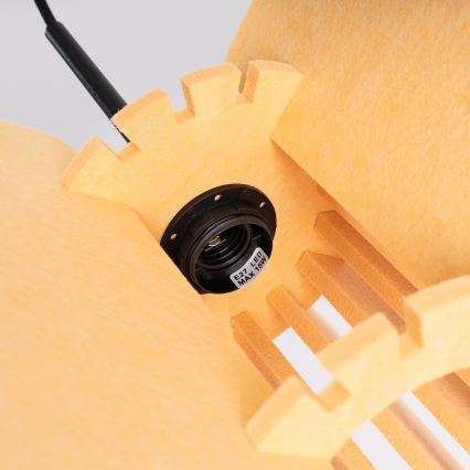 Hanglamp met snoer MULA 1xE27/15W/230V Ø 45 cm geel