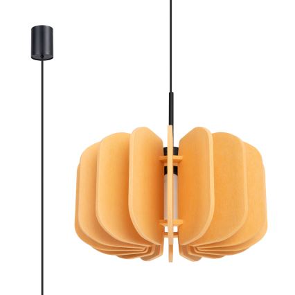 Hanglamp met snoer MULA 1xE27/15W/230V Ø 45 cm geel