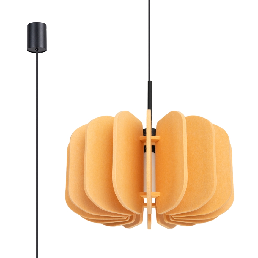 Hanglamp met snoer MULA 1xE27/15W/230V Ø 45 cm geel