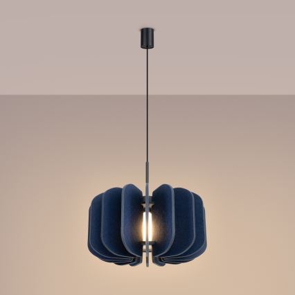 Hanglamp met snoer MULA 1xE27/15W/230V Ø 45 cm blauw