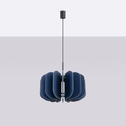 Hanglamp met snoer MULA 1xE27/15W/230V Ø 45 cm blauw