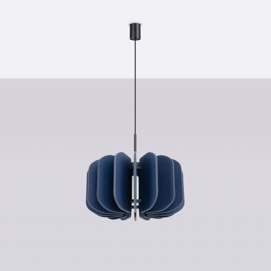 Hanglamp met snoer MULA 1xE27/15W/230V Ø 45 cm blauw