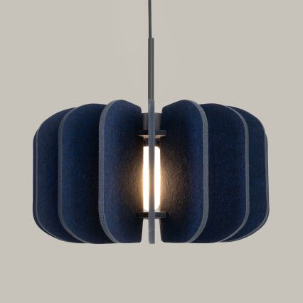 Hanglamp met snoer MULA 1xE27/15W/230V Ø 45 cm blauw