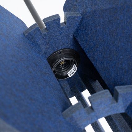 Hanglamp met snoer MULA 1xE27/15W/230V Ø 45 cm blauw