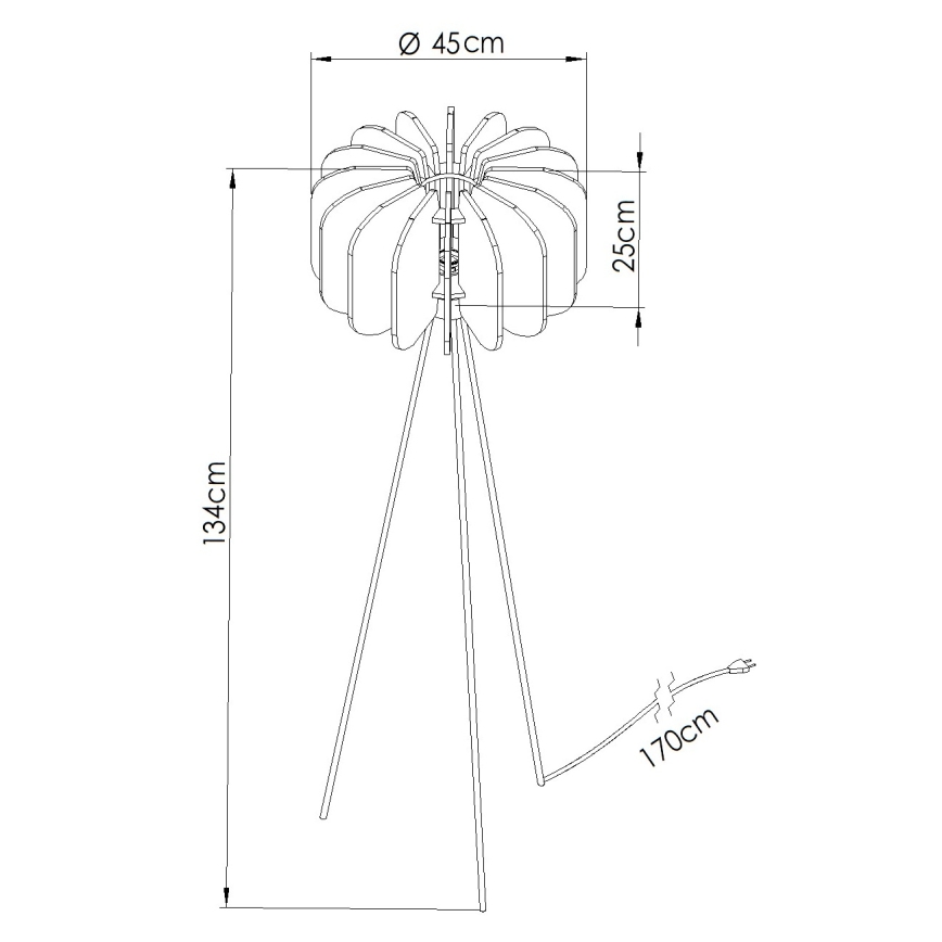 Vloerlamp MULA 1xE27/15W/230V blauw