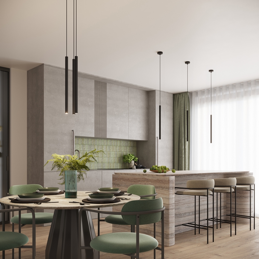 Hanglamp aan kabel ARCHE 2xG9/8W/230V zwart