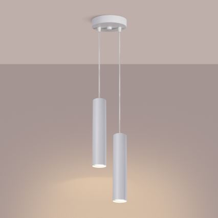 Hanglamp aan kabel LAGOS 2xGU10/10W/230V wit