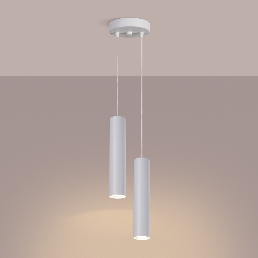 Hanglamp aan kabel LAGOS 2xGU10/10W/230V wit