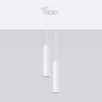 Hanglamp aan kabel LAGOS 2xGU10/10W/230V wit