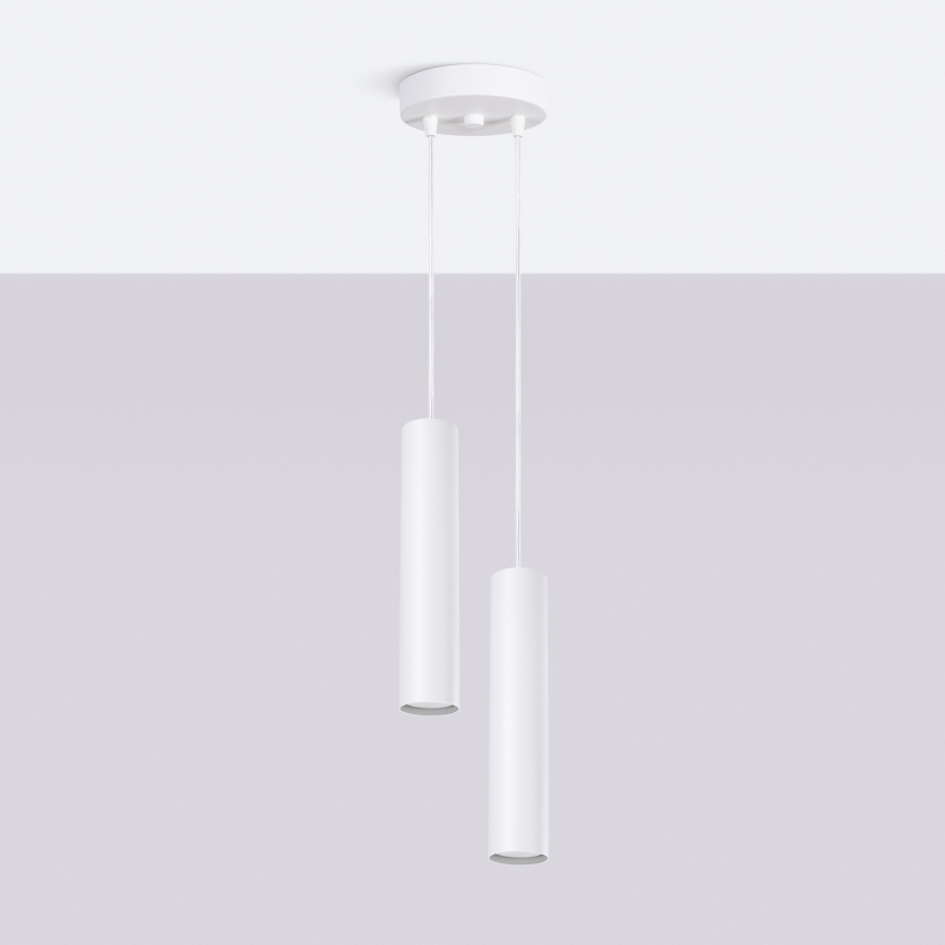 Hanglamp aan kabel LAGOS 2xGU10/10W/230V wit