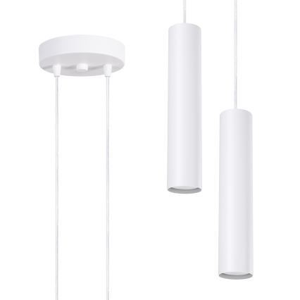 Hanglamp aan kabel LAGOS 2xGU10/10W/230V wit