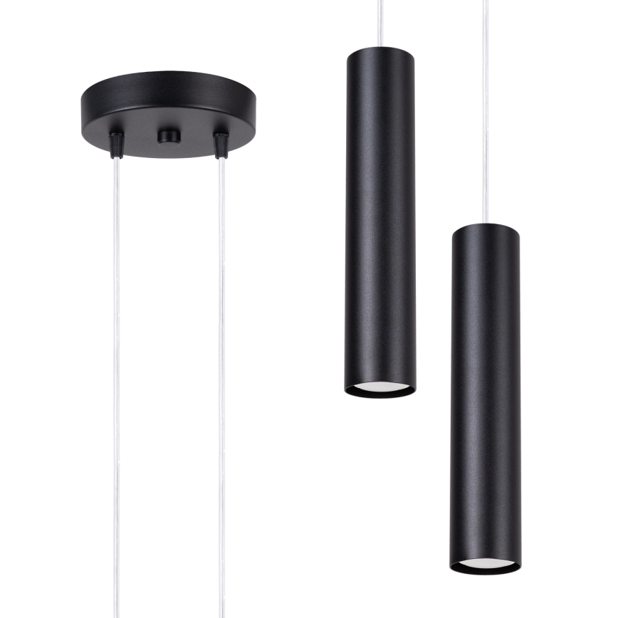 Hanglamp aan kabel LAGOS 2xGU10/10W/230V zwart