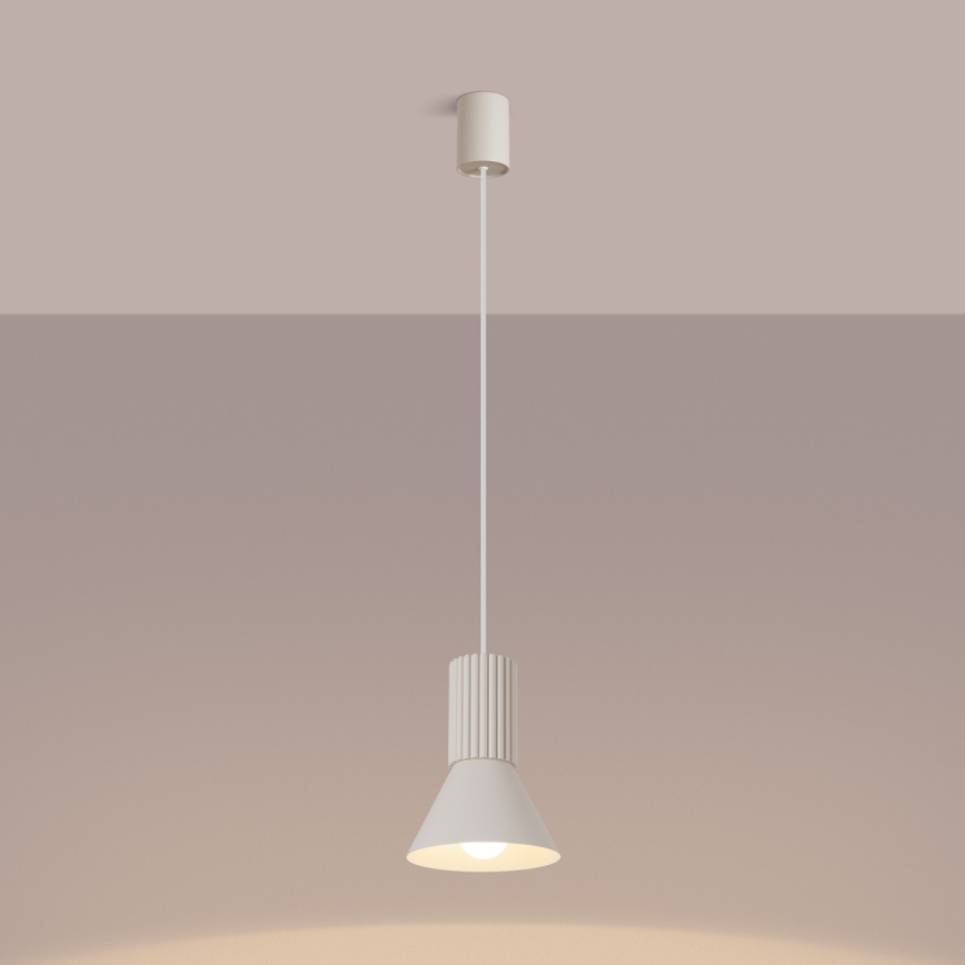 Hanglamp aan snoer ESTRIA 1xE14/10W/230V Ø 14 cm crème