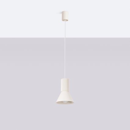 Hanglamp aan snoer ESTRIA 1xE14/10W/230V Ø 14 cm crème