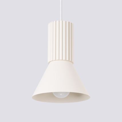 Hanglamp aan snoer ESTRIA 1xE14/10W/230V Ø 14 cm crème