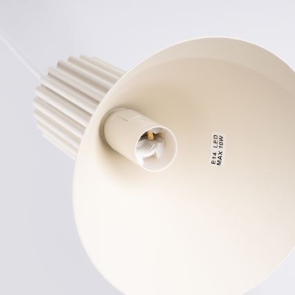 Hanglamp aan snoer ESTRIA 1xE14/10W/230V Ø 14 cm crème