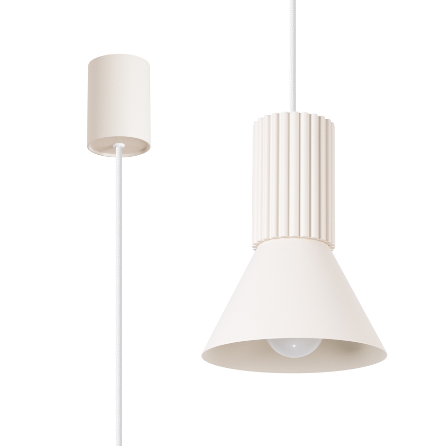 Hanglamp aan snoer ESTRIA 1xE14/10W/230V Ø 14 cm crème