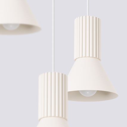 Hanglamp aan snoer ESTRIA, 3xE14/10W/230V, Ø 30 cm, crème