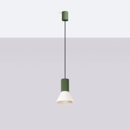 Pendellamp ESTRIA met snoer 1xE14/10W/230V Ø 14 cm groen