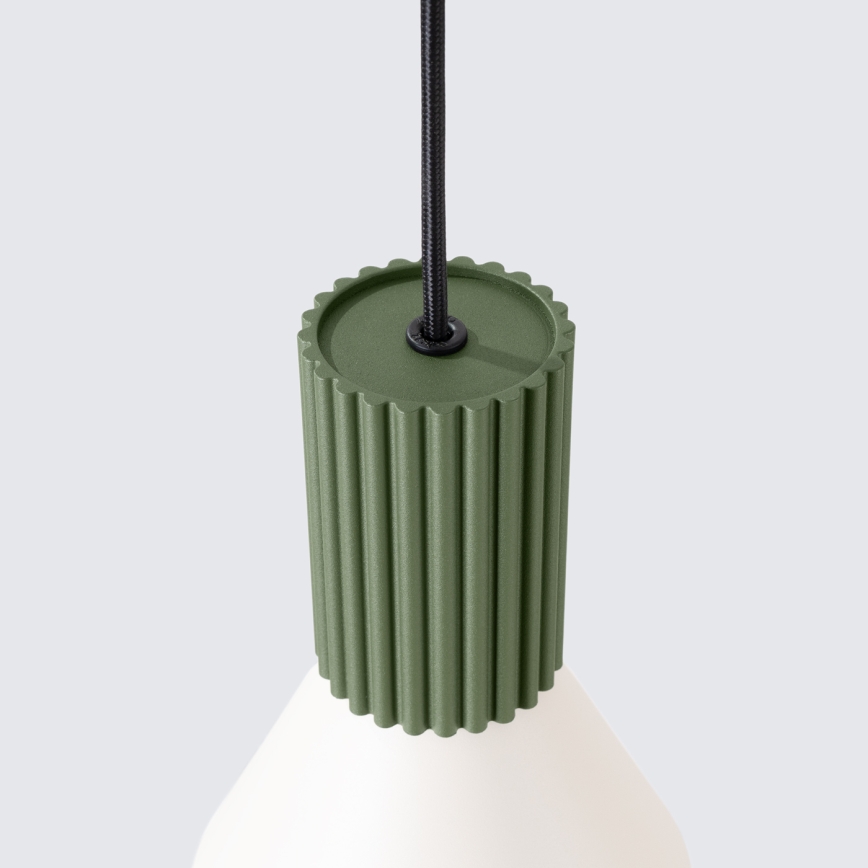 Pendellamp ESTRIA met snoer 1xE14/10W/230V Ø 14 cm groen
