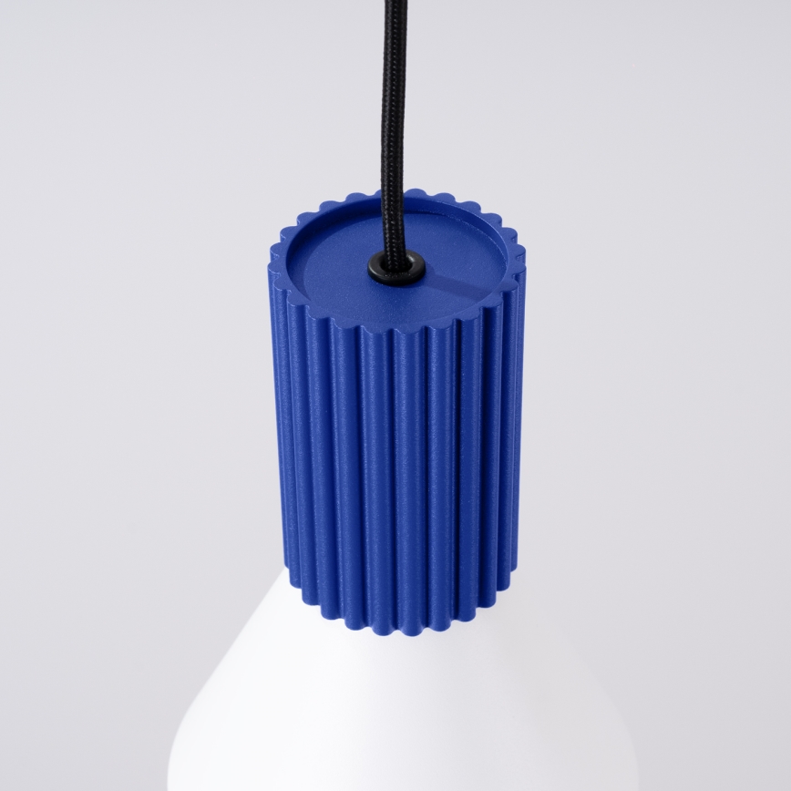 Hanglamp aan kabel ESTRIA 1xE14/10W/230V Ø 14 cm blauw