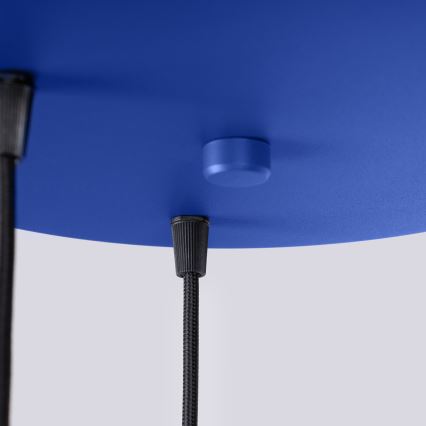 Hanglamp aan snoer ESTRIA 3xE14/10W/230V Ø 30 cm blauw