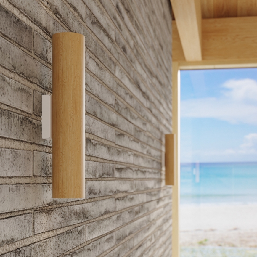 Wandlamp LINO 2xGU10/10W/230V beukenhout