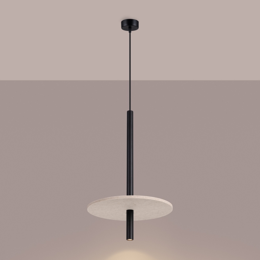 Pendellamp met snoer FELTRO 1xG9/8W/230V zwart/crème