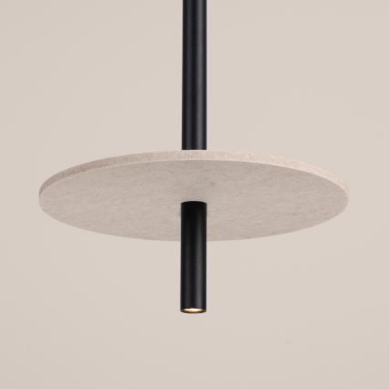 Pendellamp met snoer FELTRO 1xG9/8W/230V zwart/crème