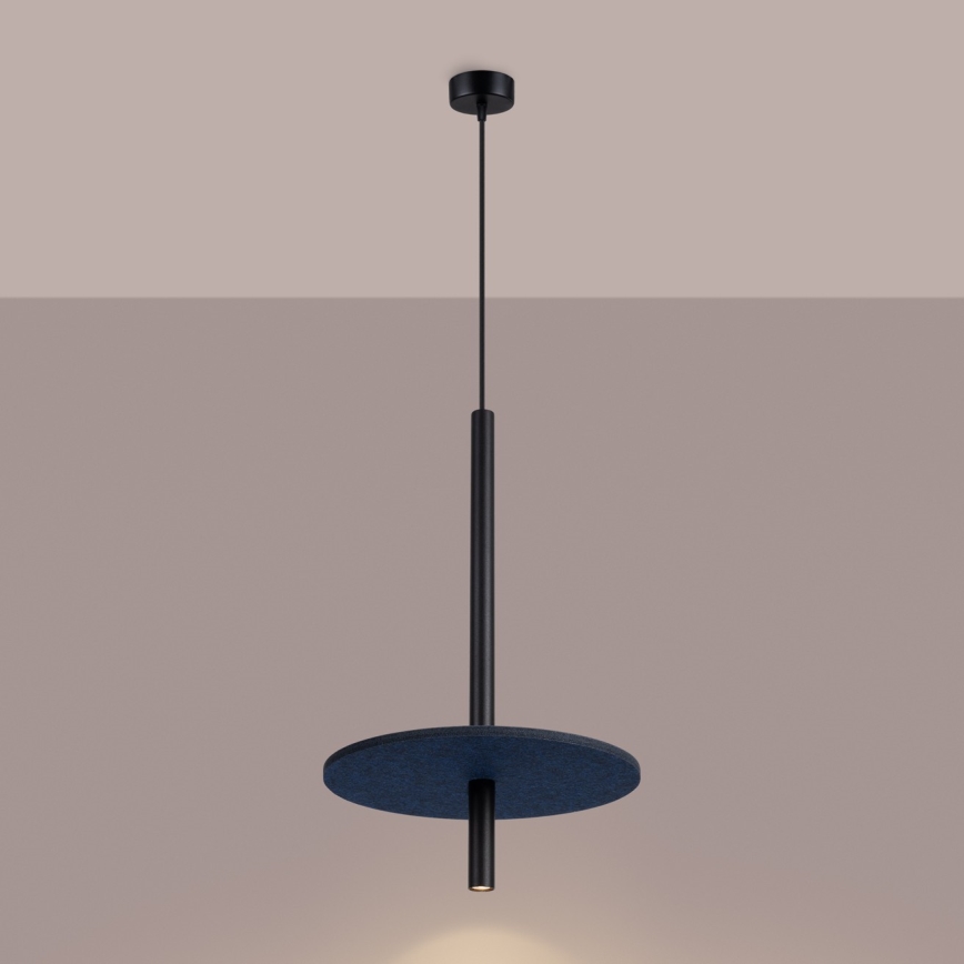 Hanglamp met kabel FELTRO 1xG9/8W/230V zwart/blauw